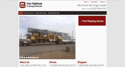 Desktop Screenshot of ironhighwaytrans.com